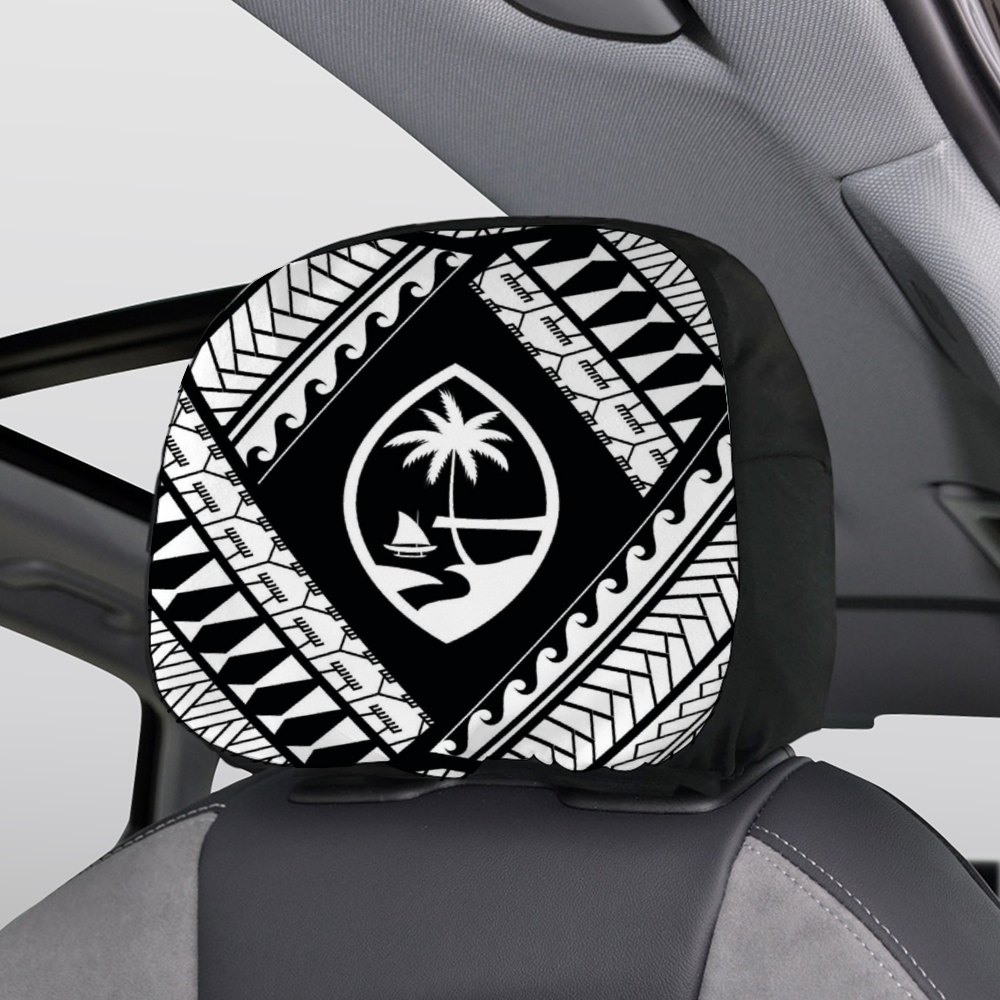 Guahan Tribal Custom Car Headrest Cover (Set of 2)