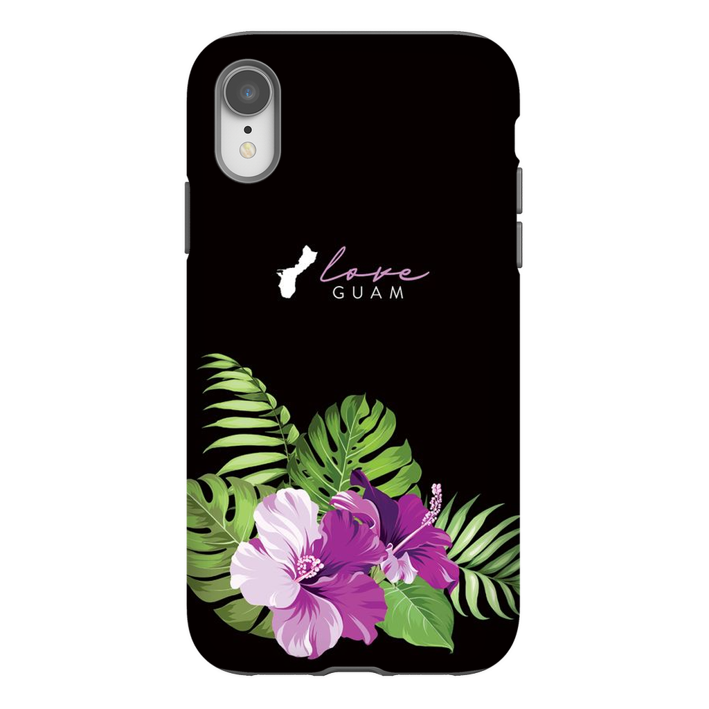 Love Guam Purple Hibiscus Premium Glossy Tough Phone Case