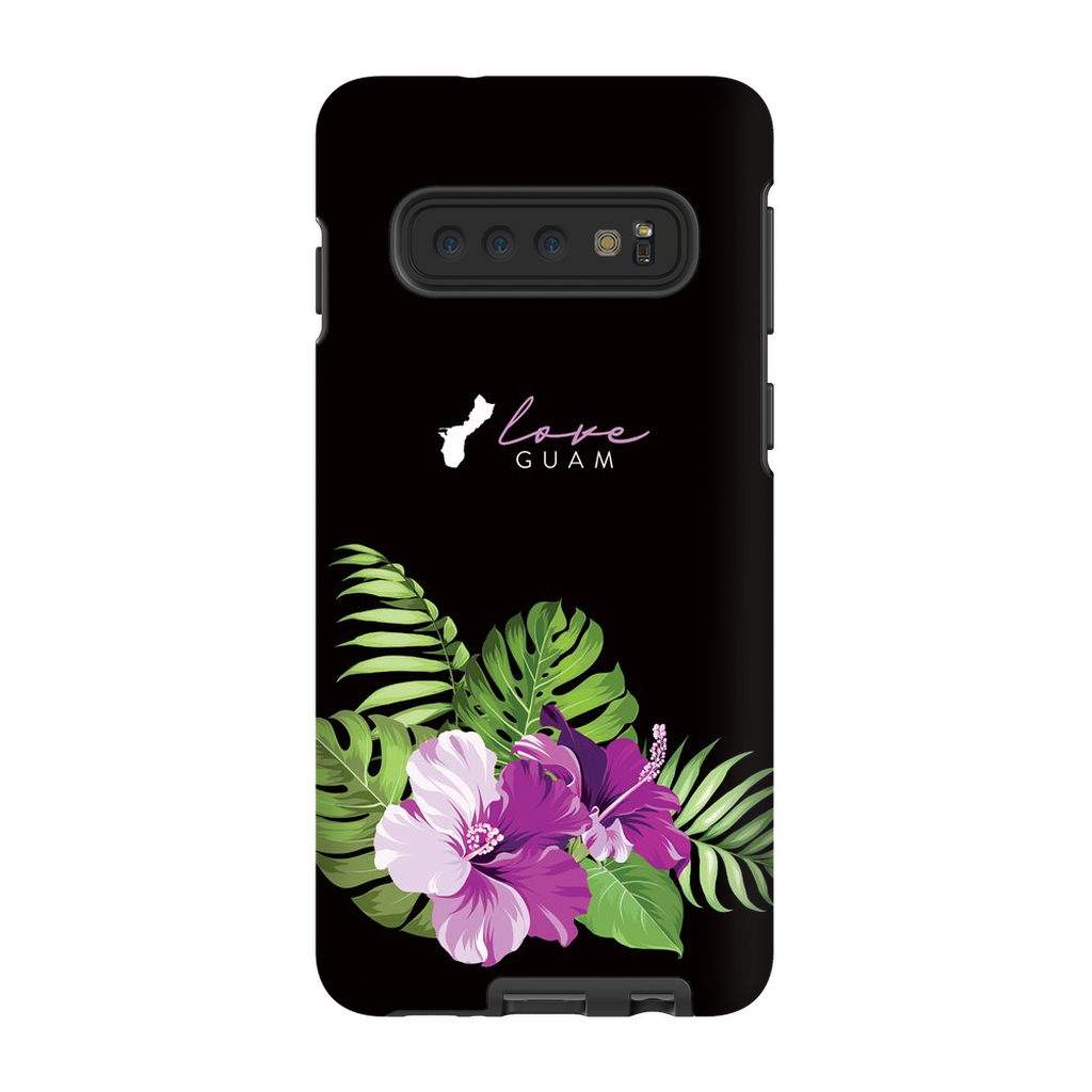 Love Guam Purple Hibiscus Premium Glossy Tough Phone Case