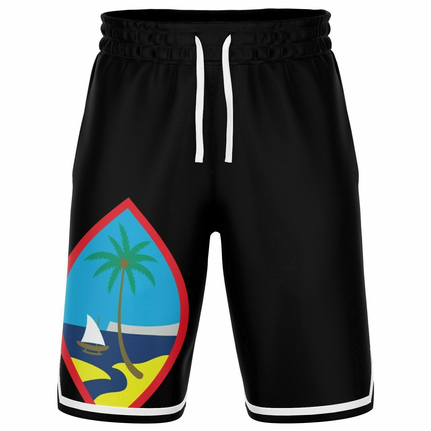 Guam Seal Black Basketball Shorts