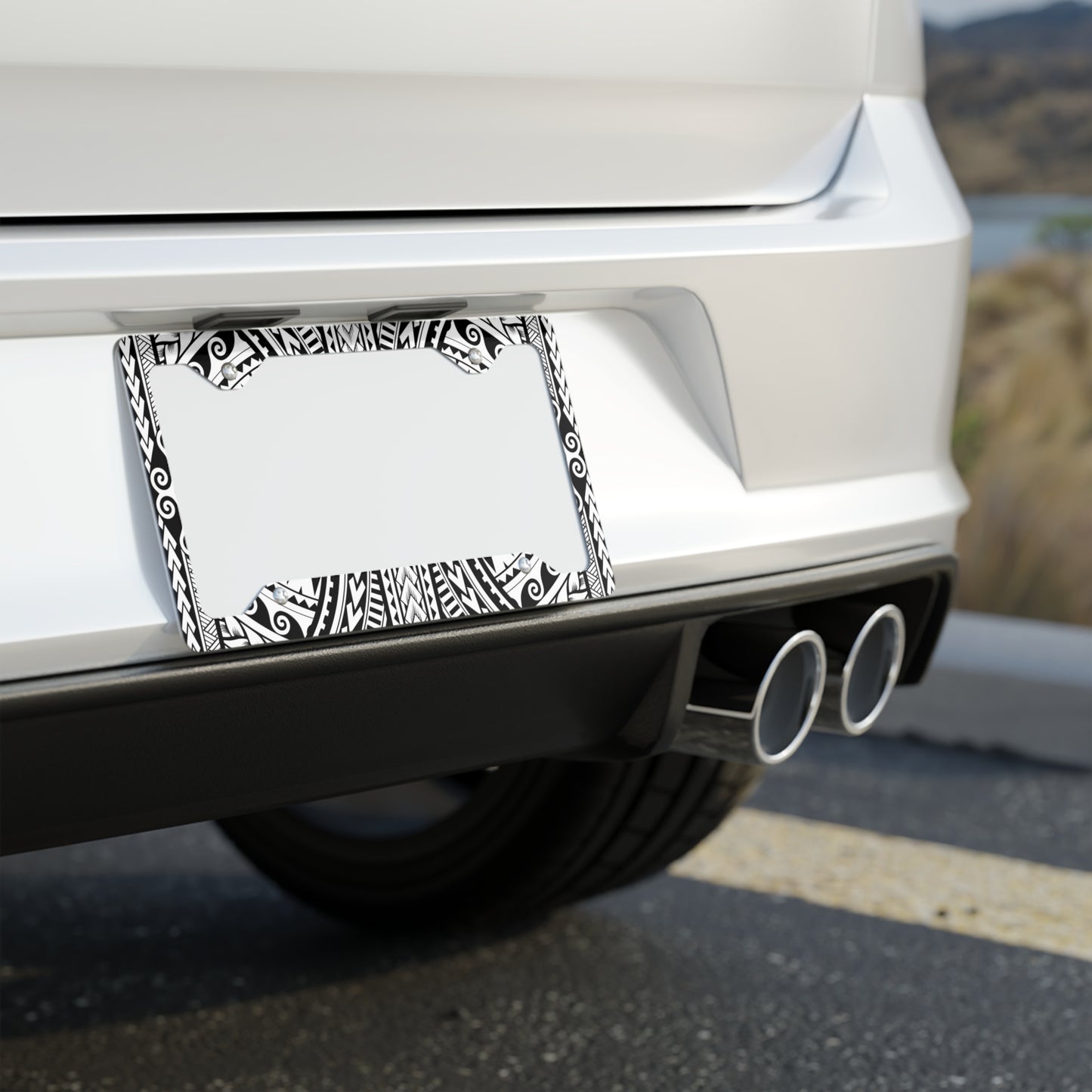 Island Tribal Polynesia Hawaiian Metal License Plate Frame