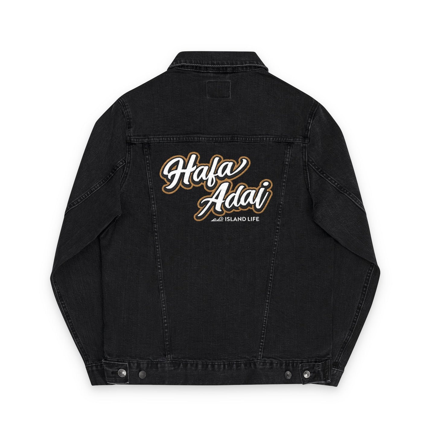 Hafa Adai Guam CNMI Embroidered Unisex Denim Jacket