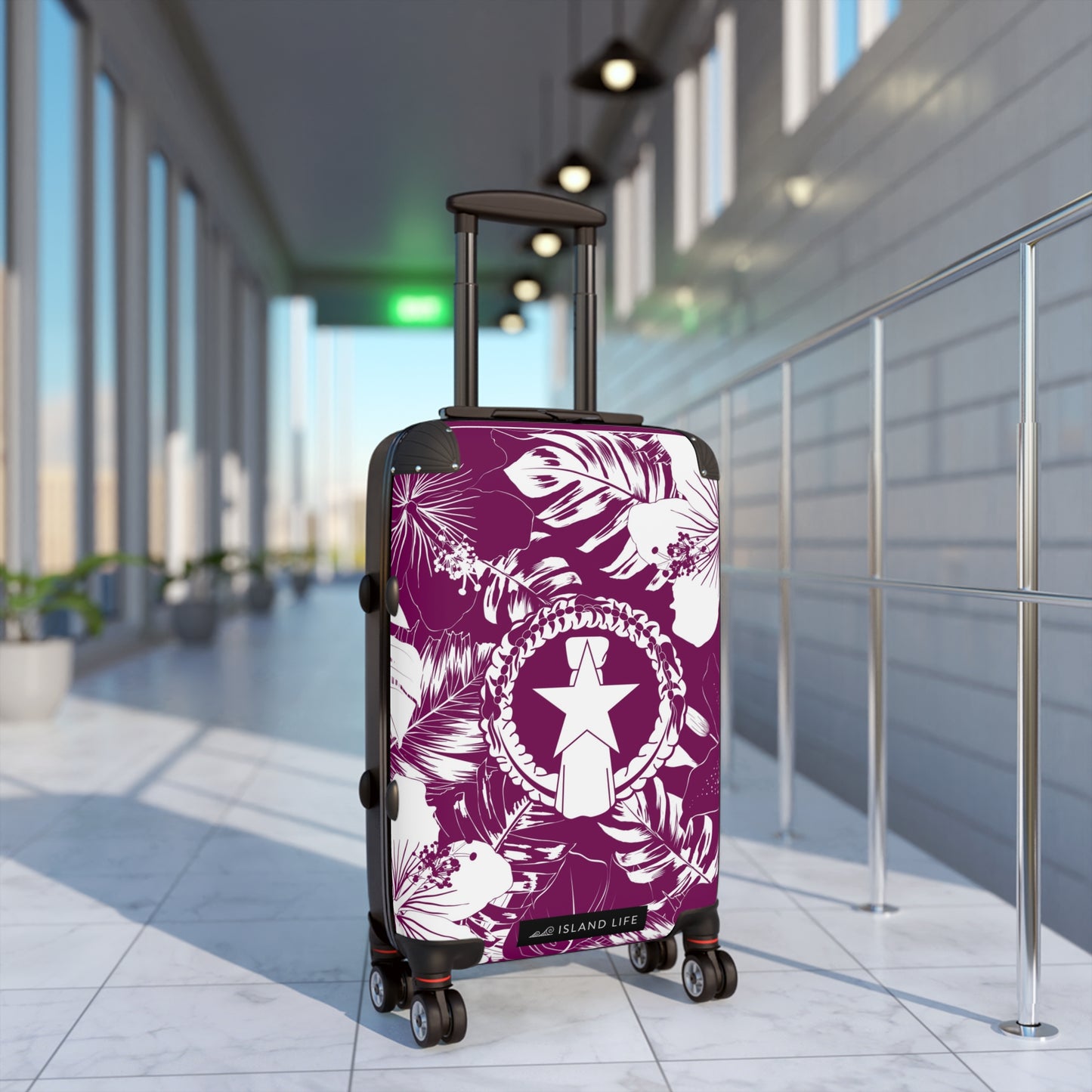 CNMI Hibiscus Purple Carry On Cabin Suitcase