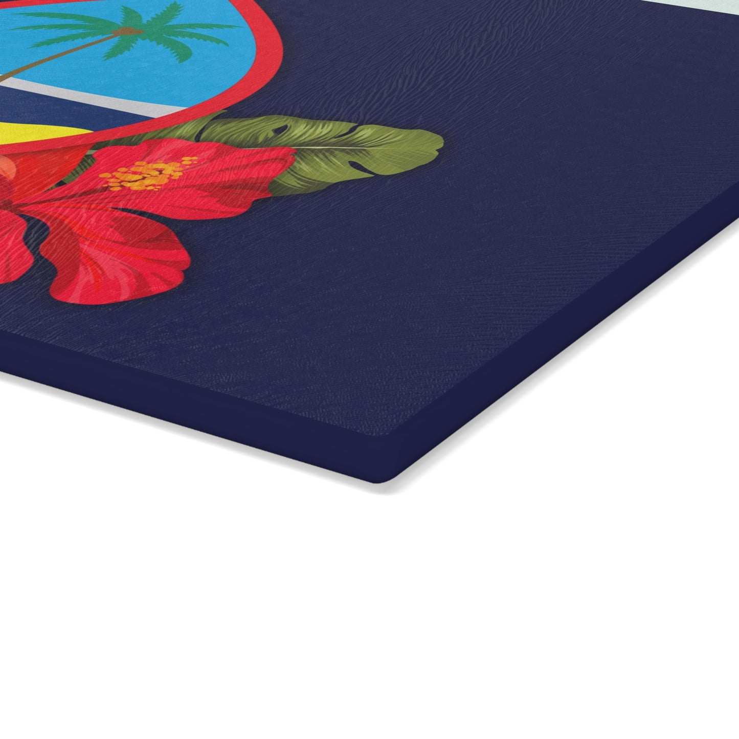 Guam Hibiscus Paradise Glass Cutting Board