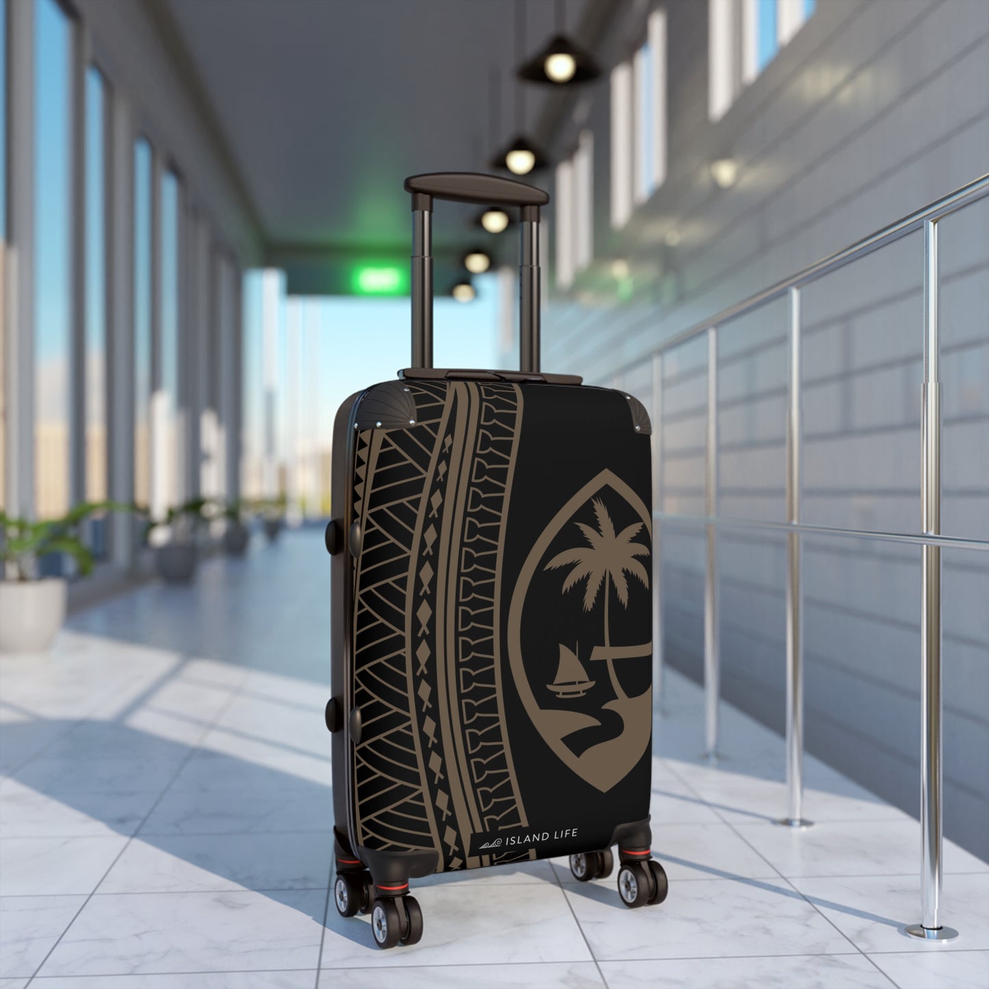 Guam Seal Brown Tribal Carry On Cabin Suitcase