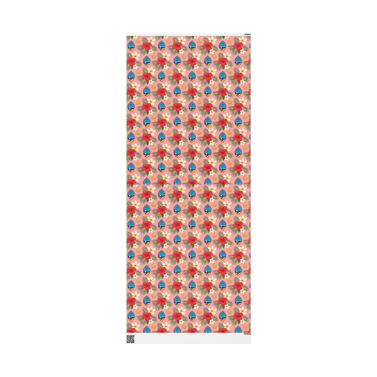 Guam Christmas Flowers Pink Gift Wrap Wrapping Paper