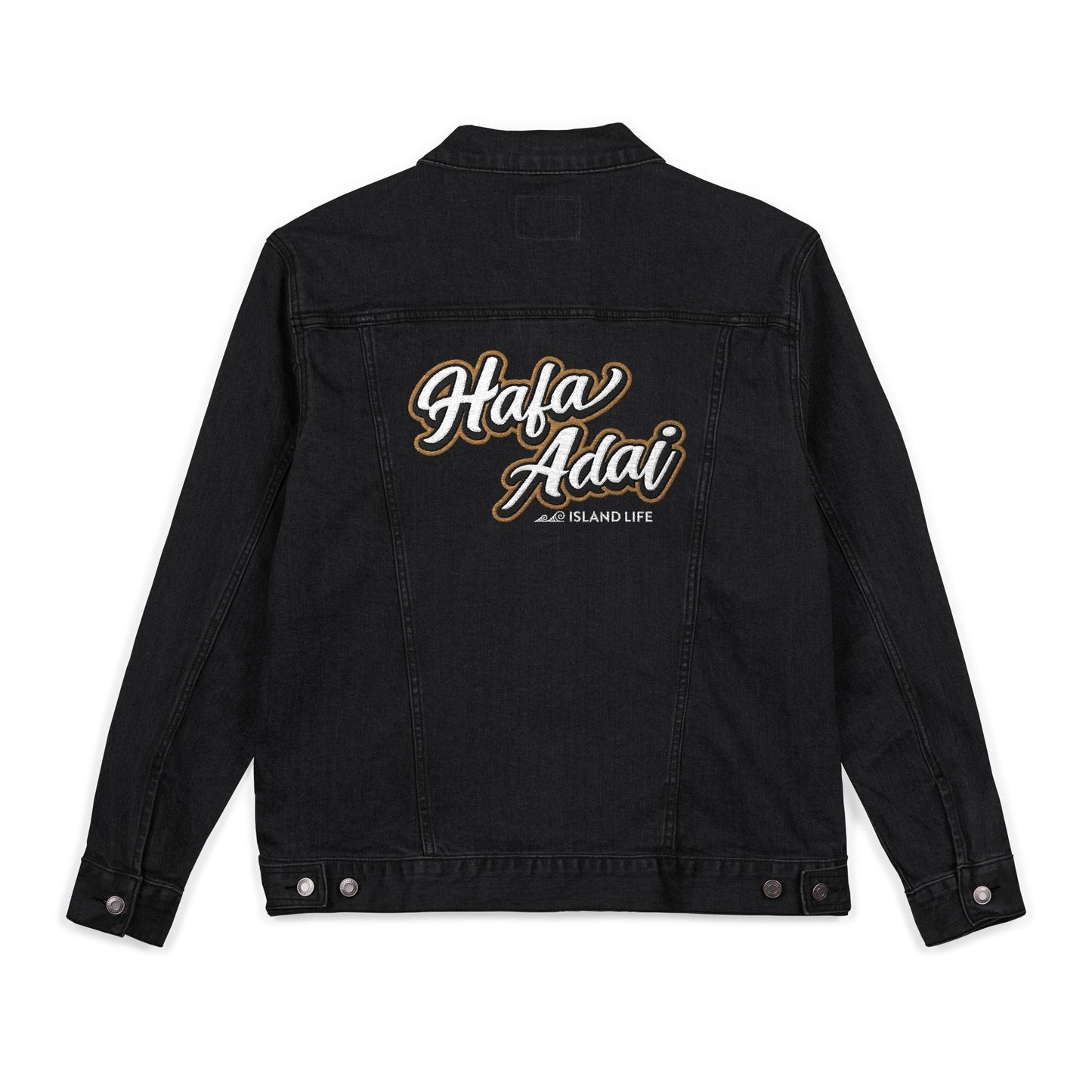 Hafa Adai Guam CNMI Embroidered Unisex Denim Jacket