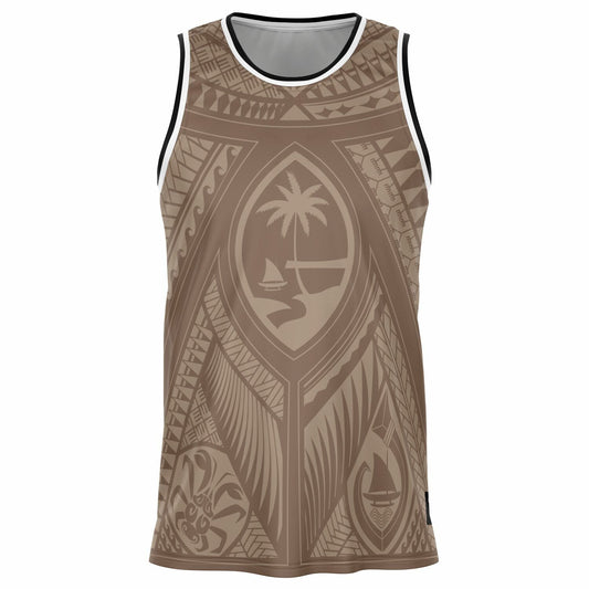 Guahan Tribal Brown Guam Basketball Jersey