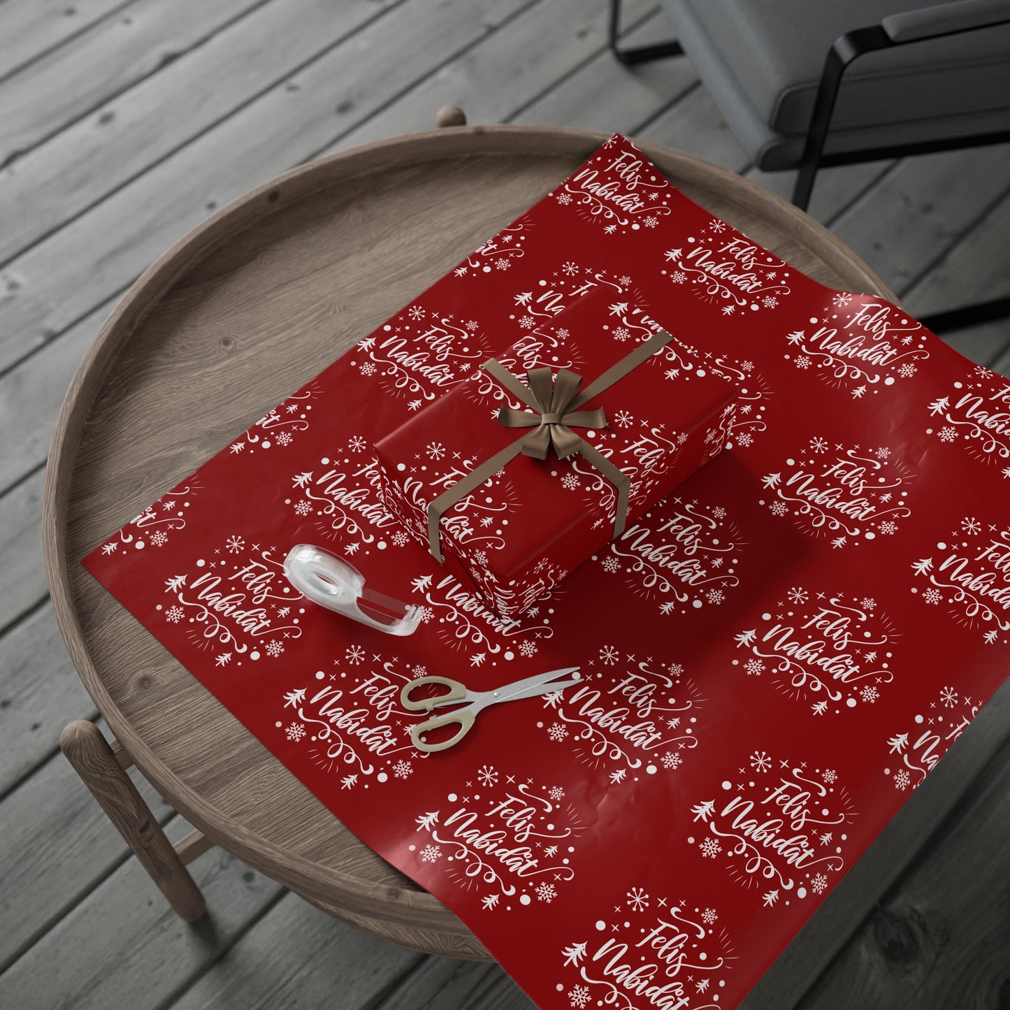 Felis Nabidat Red Guam CNMI Chamorro Gift Wrap Wrapping Paper