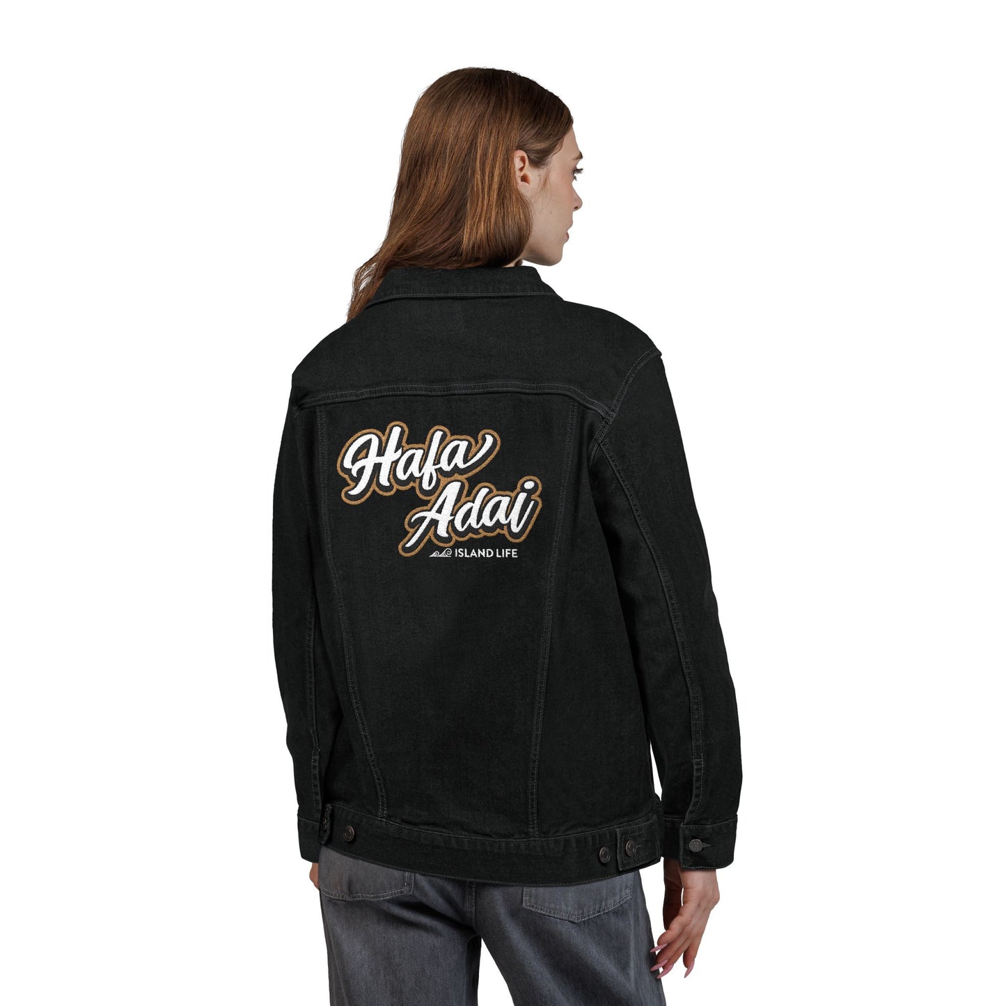 Hafa Adai Guam CNMI Embroidered Unisex Denim Jacket