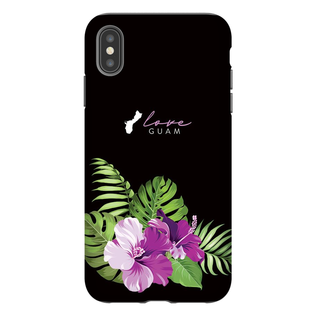 Love Guam Purple Hibiscus Premium Glossy Tough Phone Case