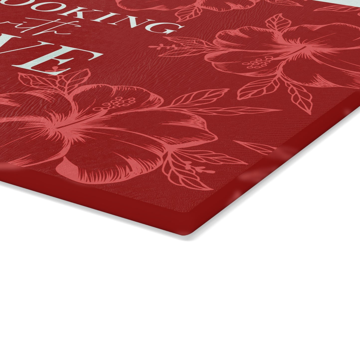 Cooking with Love Guam Glass Cutting Board