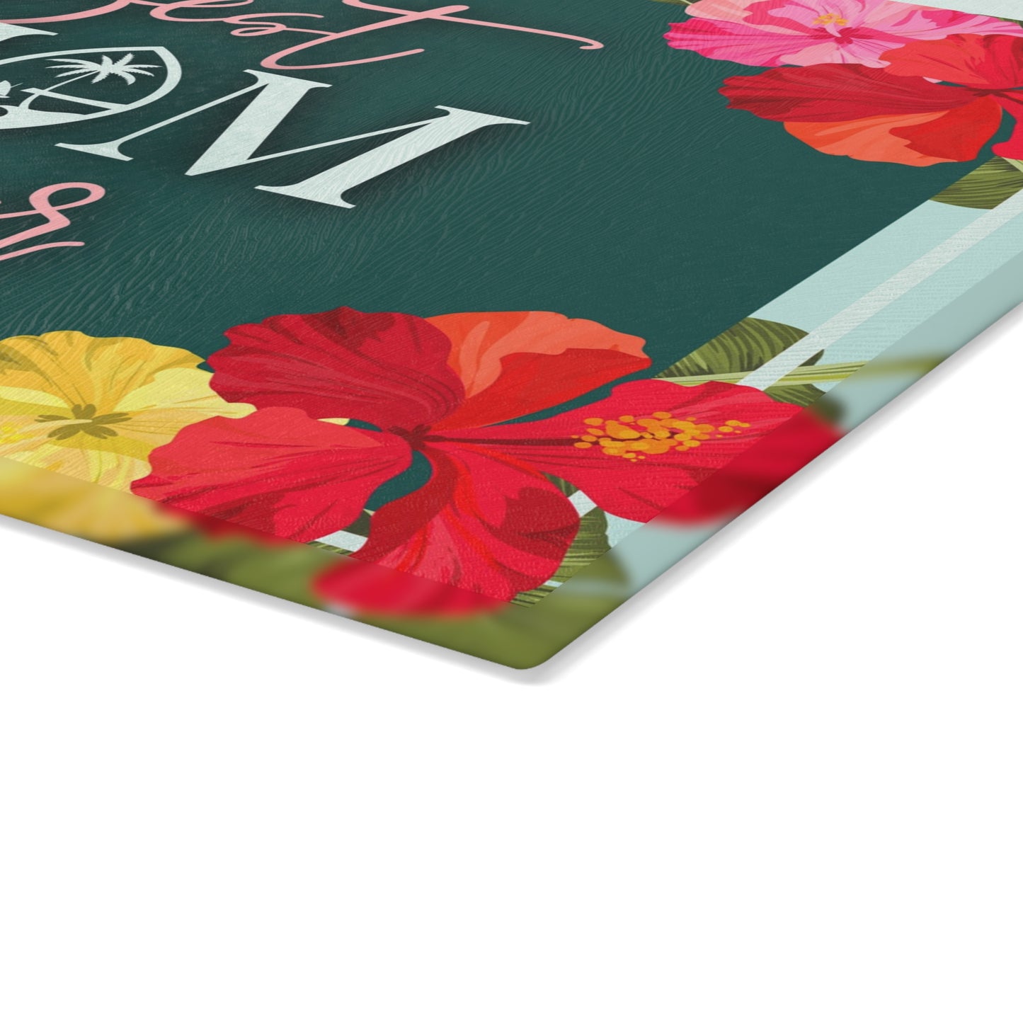 Best Mom Ever Guam Glass Cutting Board