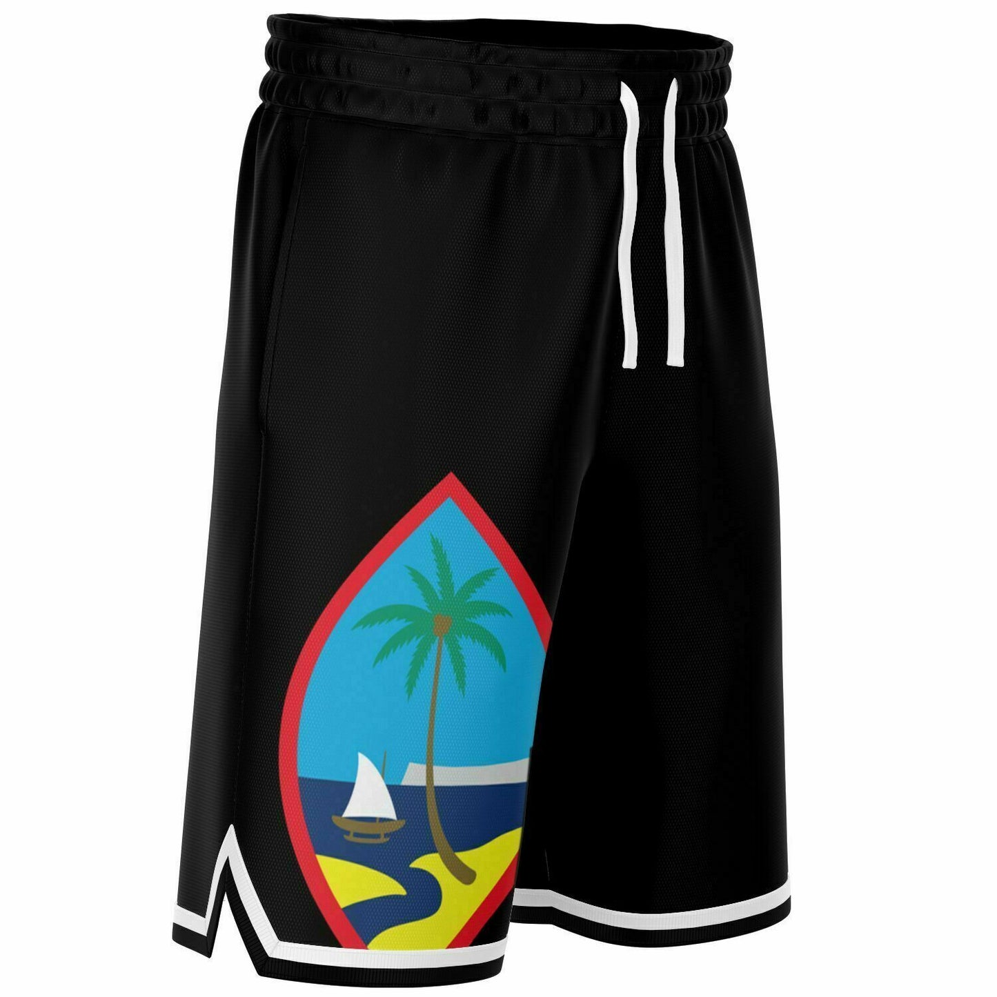Guam Seal Black Basketball Shorts