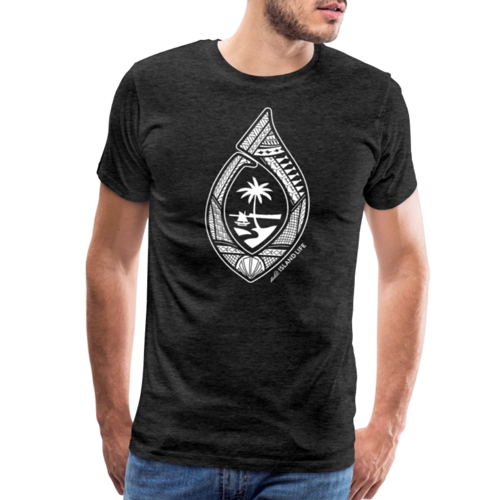 Guahan Tribal Hook Men's Premium T-Shirt - charcoal grey