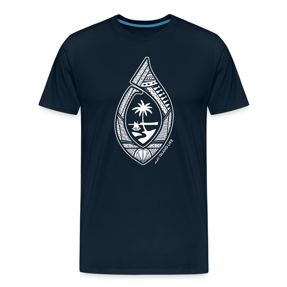 Guahan Tribal Hook Men's Premium T-Shirt - deep navy
