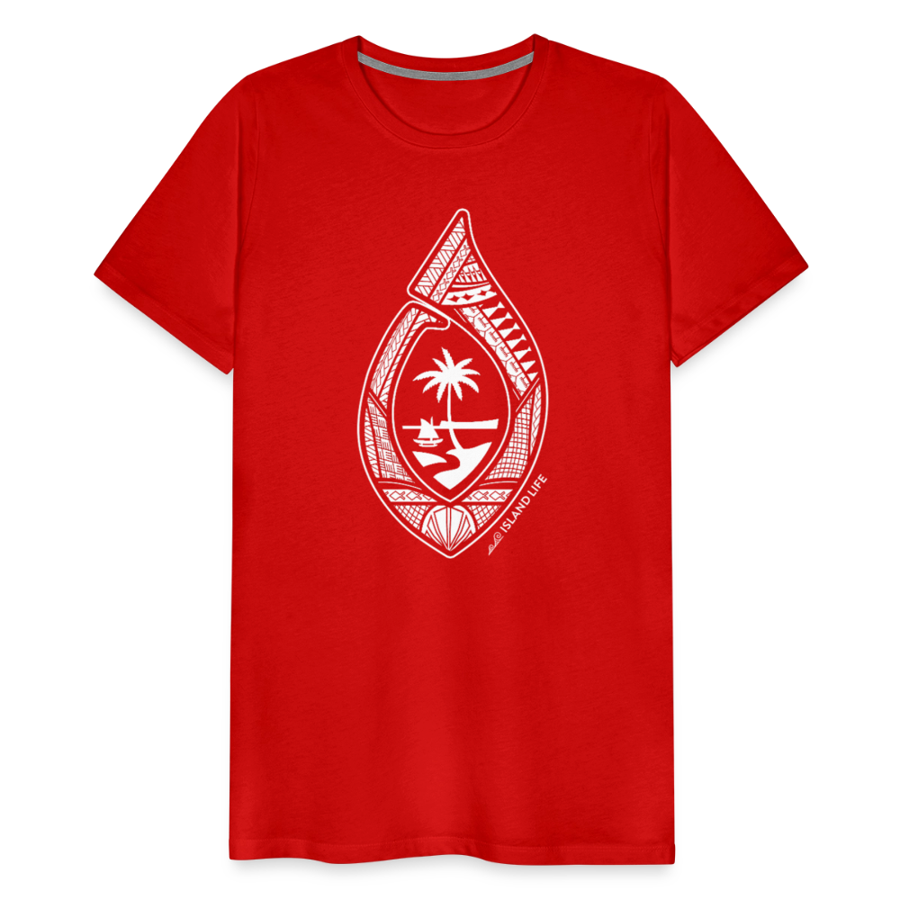 Guahan Tribal Hook Men's Premium T-Shirt - red
