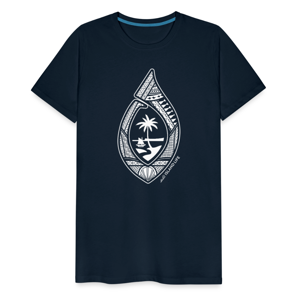 Guahan Tribal Hook Men's Premium T-Shirt - deep navy
