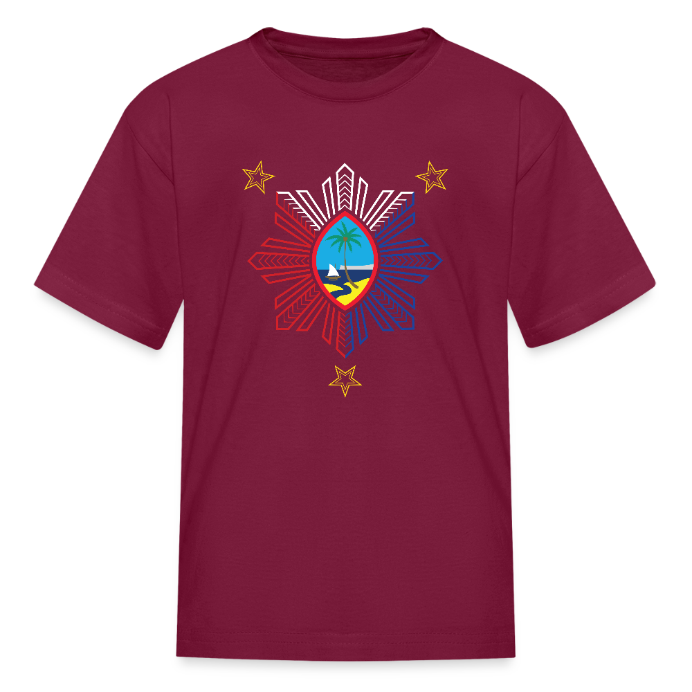 Guam Philippines Tribal Youth Kids' T-Shirt - burgundy