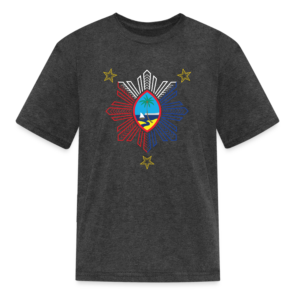 Guam Philippines Tribal Youth Kids' T-Shirt - heather black