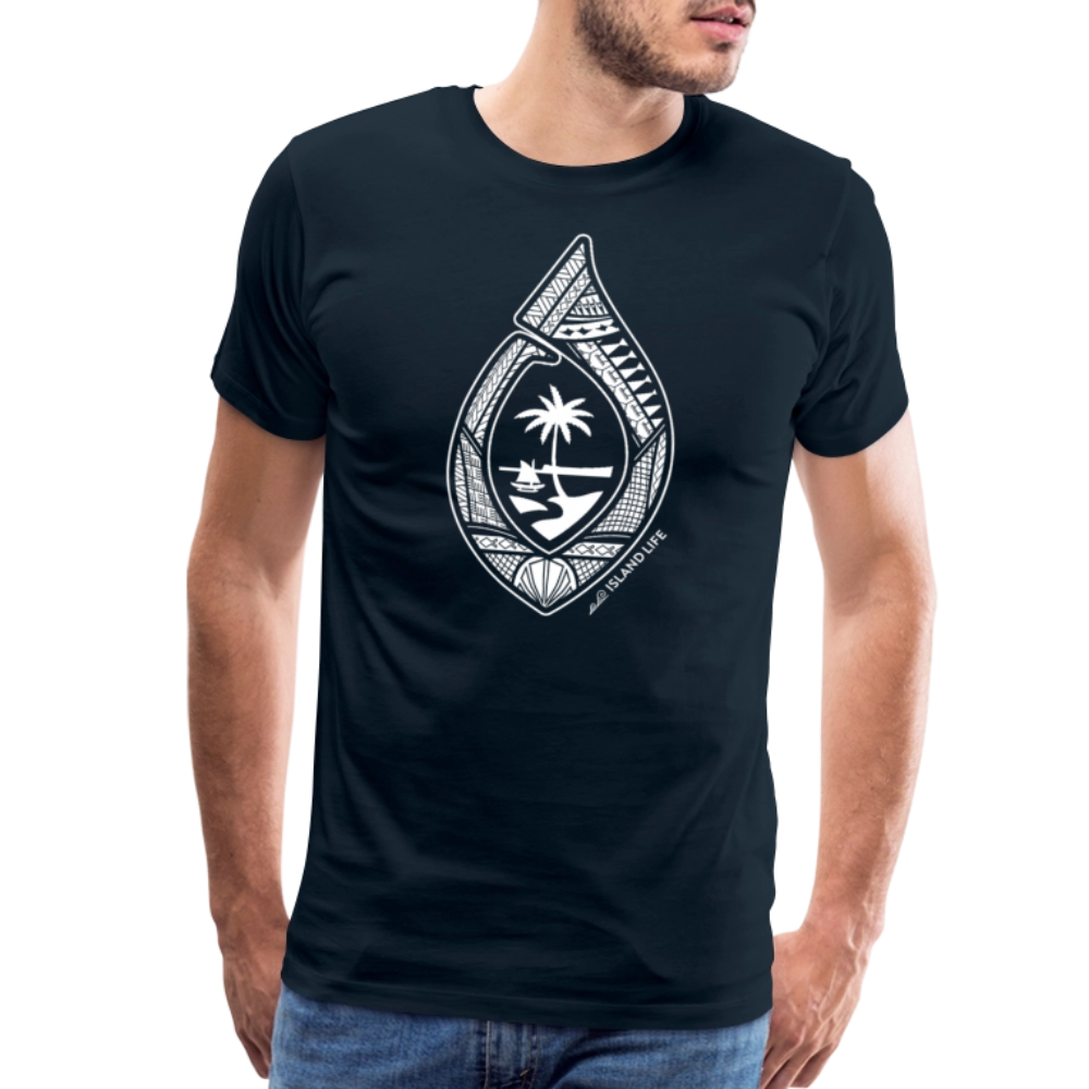 Guahan Tribal Hook Men's Premium T-Shirt - deep navy
