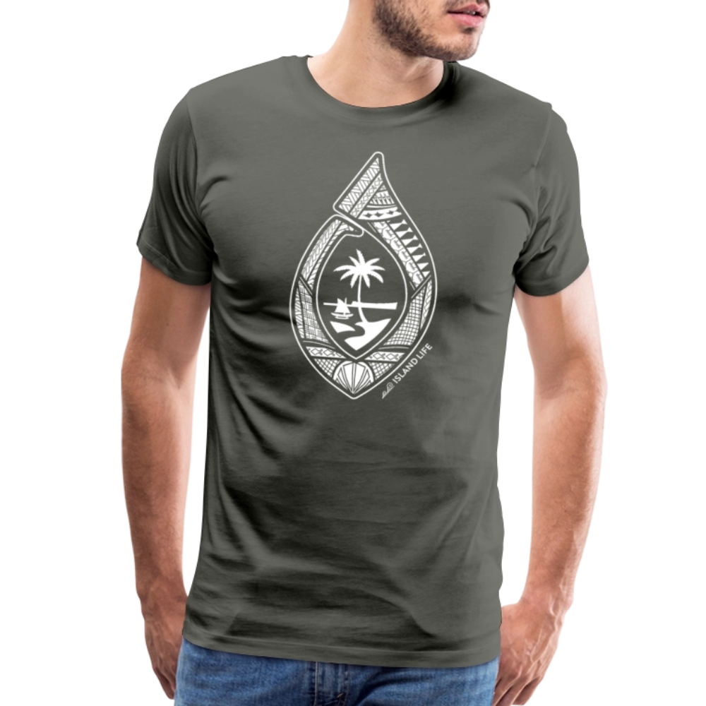 Guahan Tribal Hook Men's Premium T-Shirt - asphalt gray