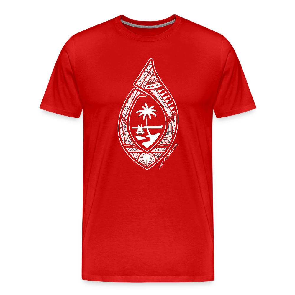 Guahan Tribal Hook Men's Premium T-Shirt - red