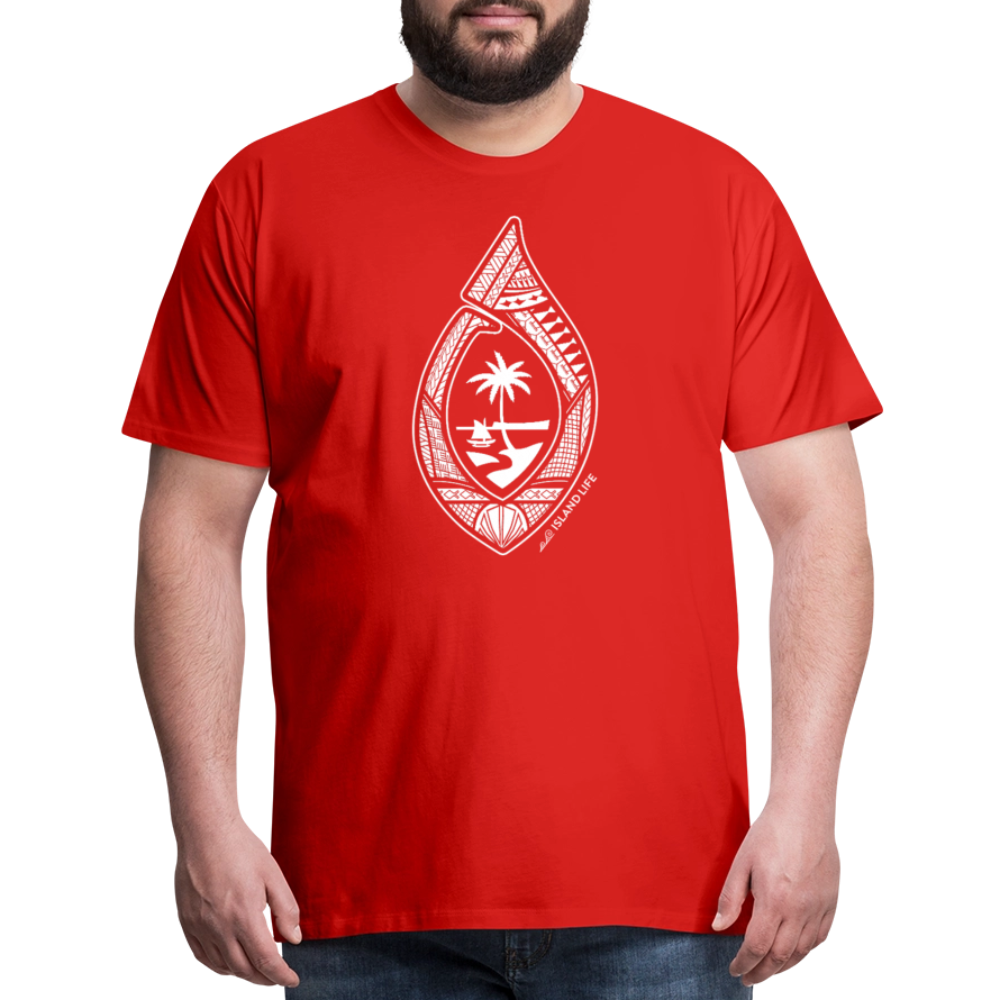 Guahan Tribal Hook Men's Premium T-Shirt - red