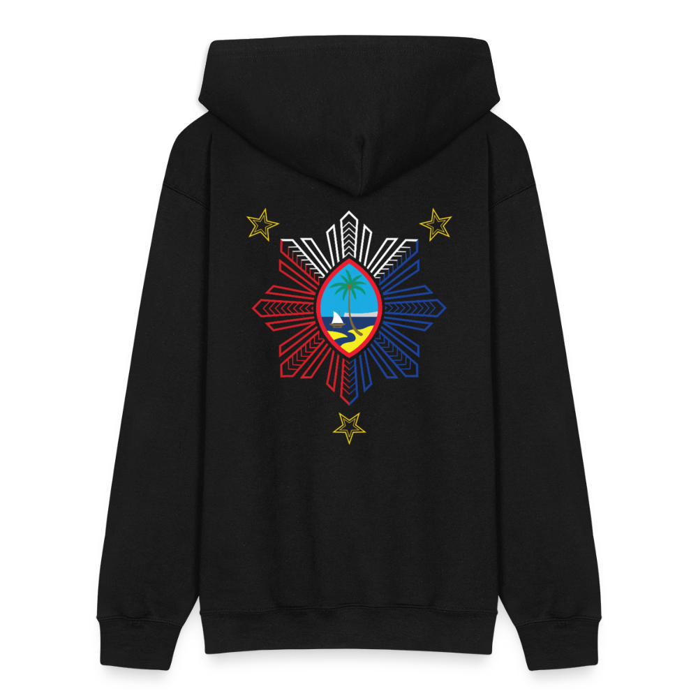 Guam Philippines Tribal Unisex Adult Zip Hoodie - black