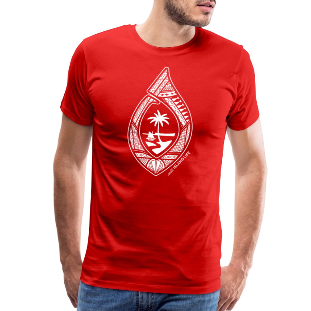 Guahan Tribal Hook Men's Premium T-Shirt - red