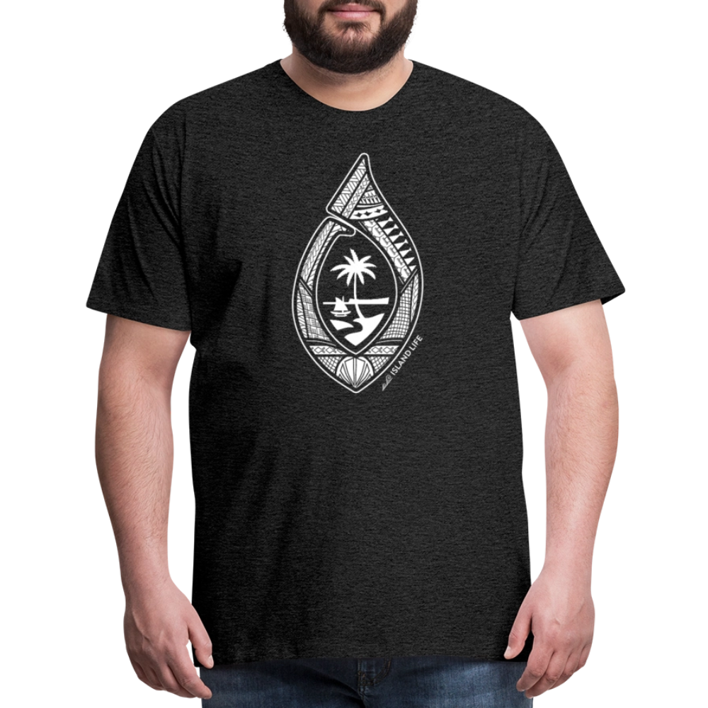 Guahan Tribal Hook Men's Premium T-Shirt - charcoal grey