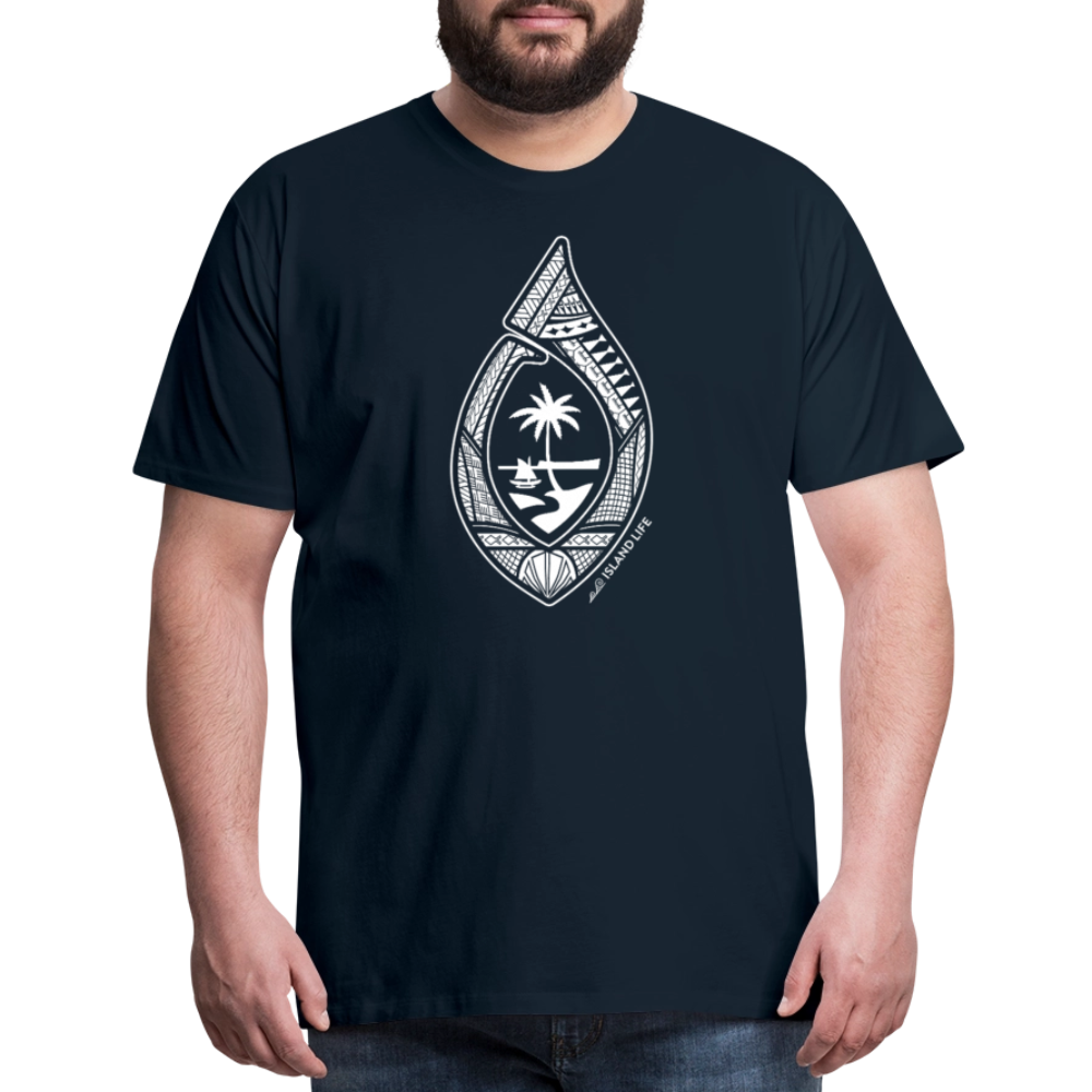 Guahan Tribal Hook Men's Premium T-Shirt - deep navy