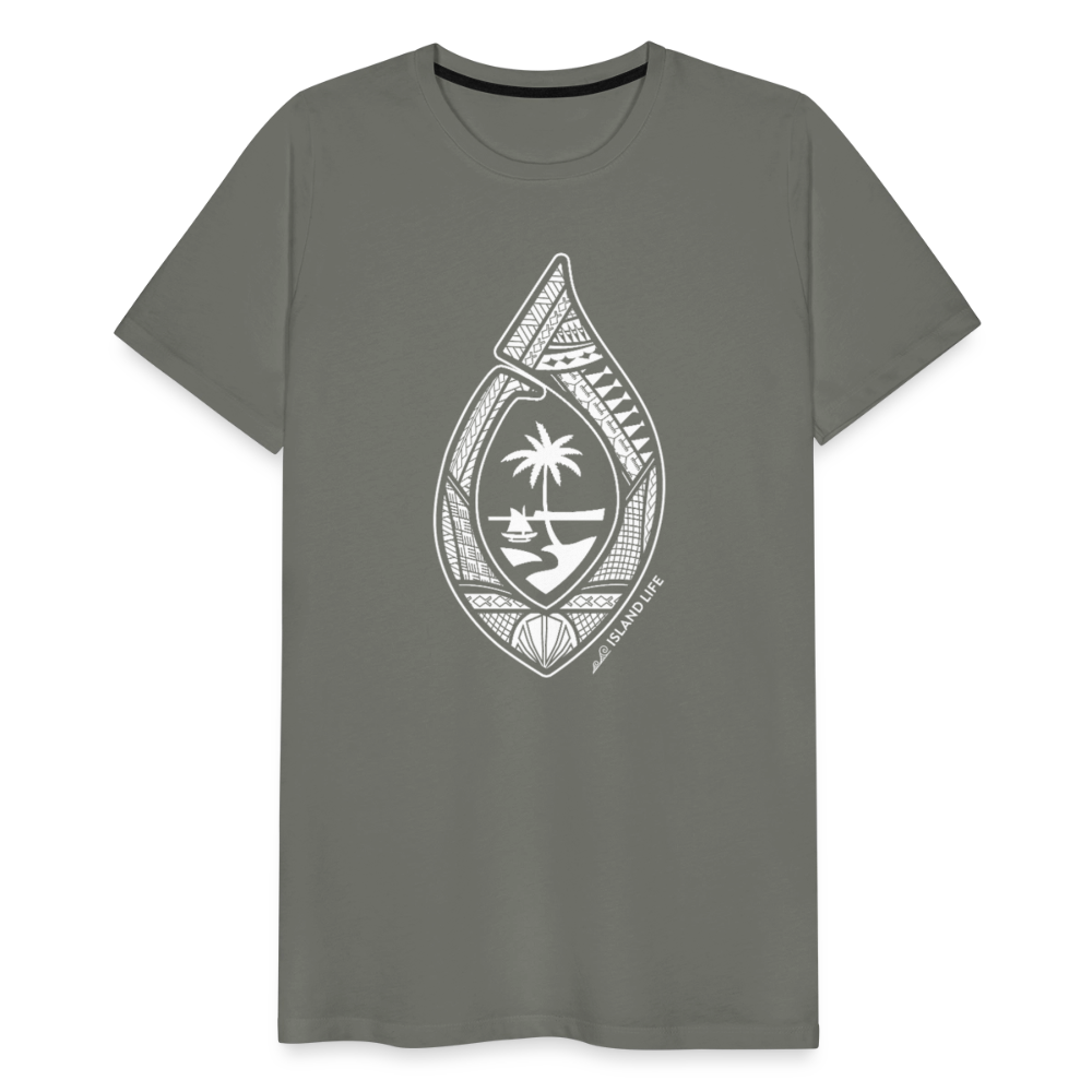 Guahan Tribal Hook Men's Premium T-Shirt - asphalt gray