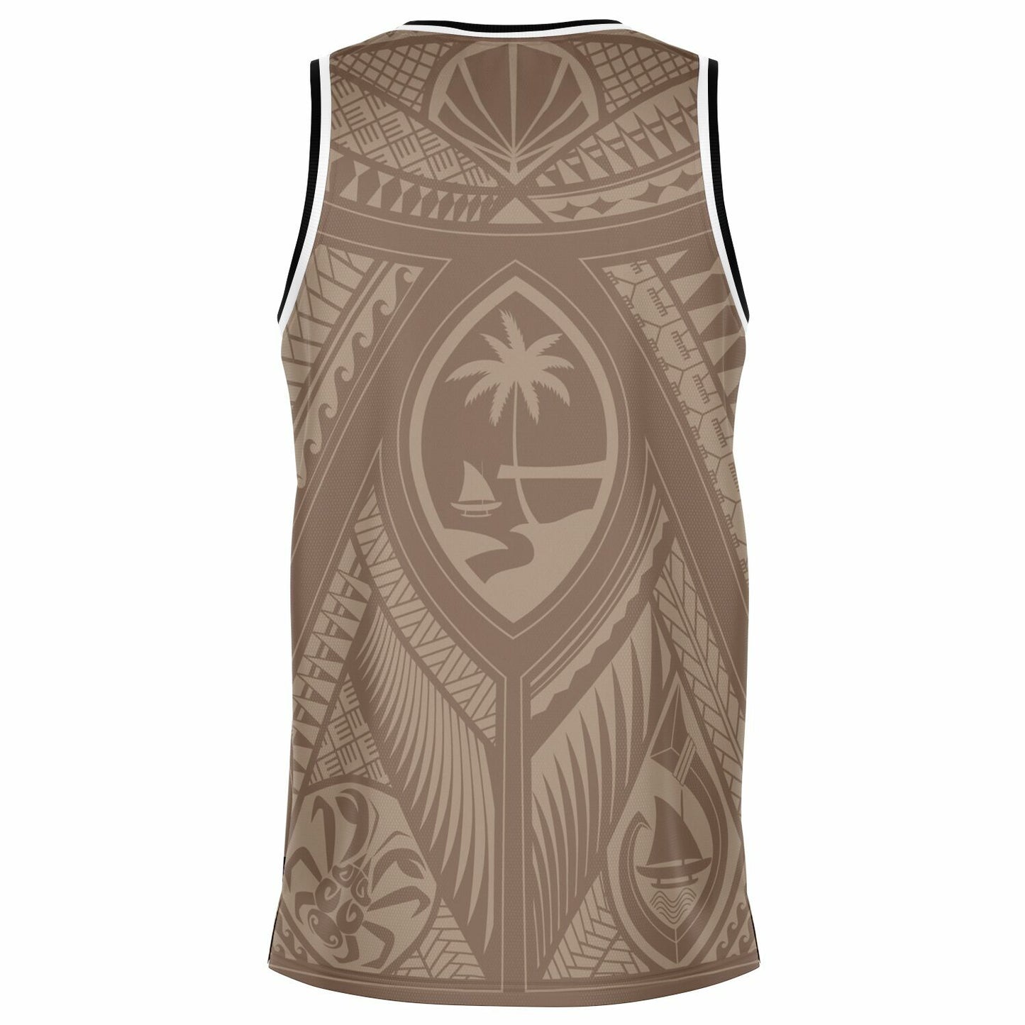 Guahan Tribal Brown Guam Basketball Jersey