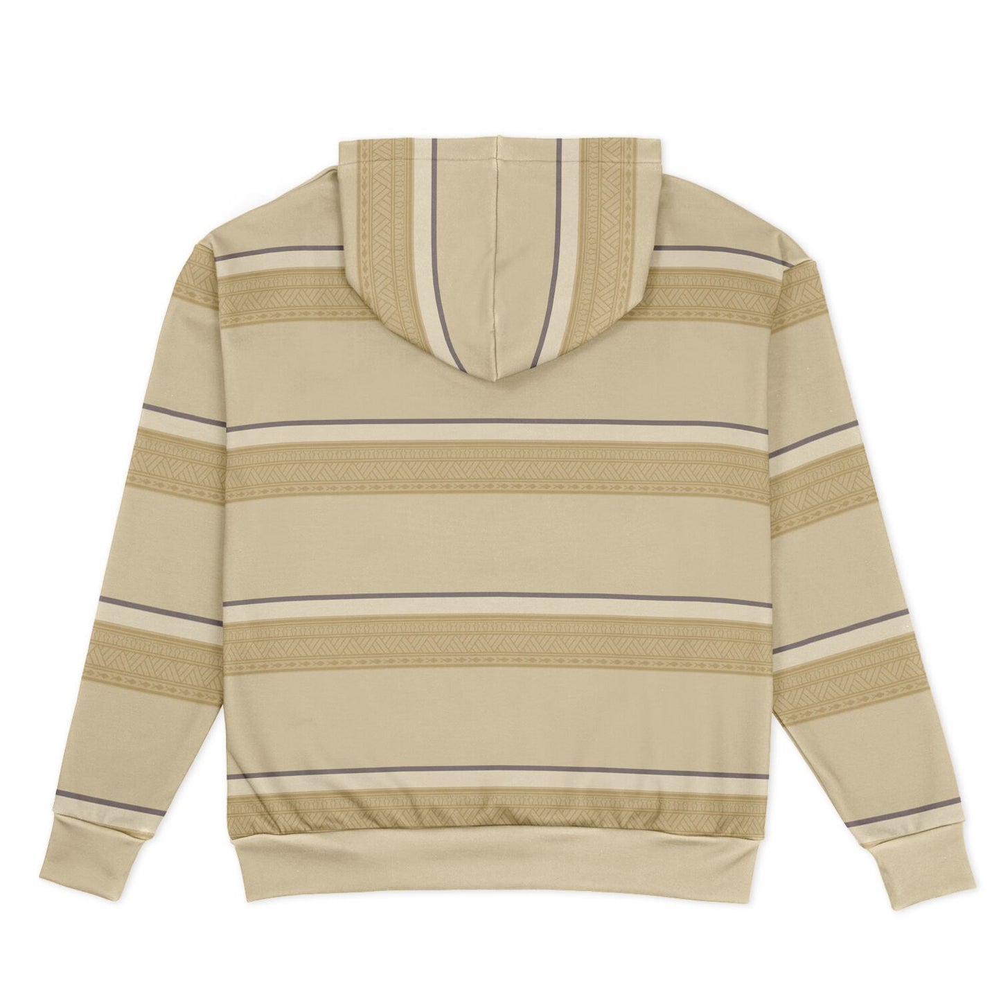 Guam Tribal Striped Khaki Unisex AOP Heavyweight Oversized Hoodie