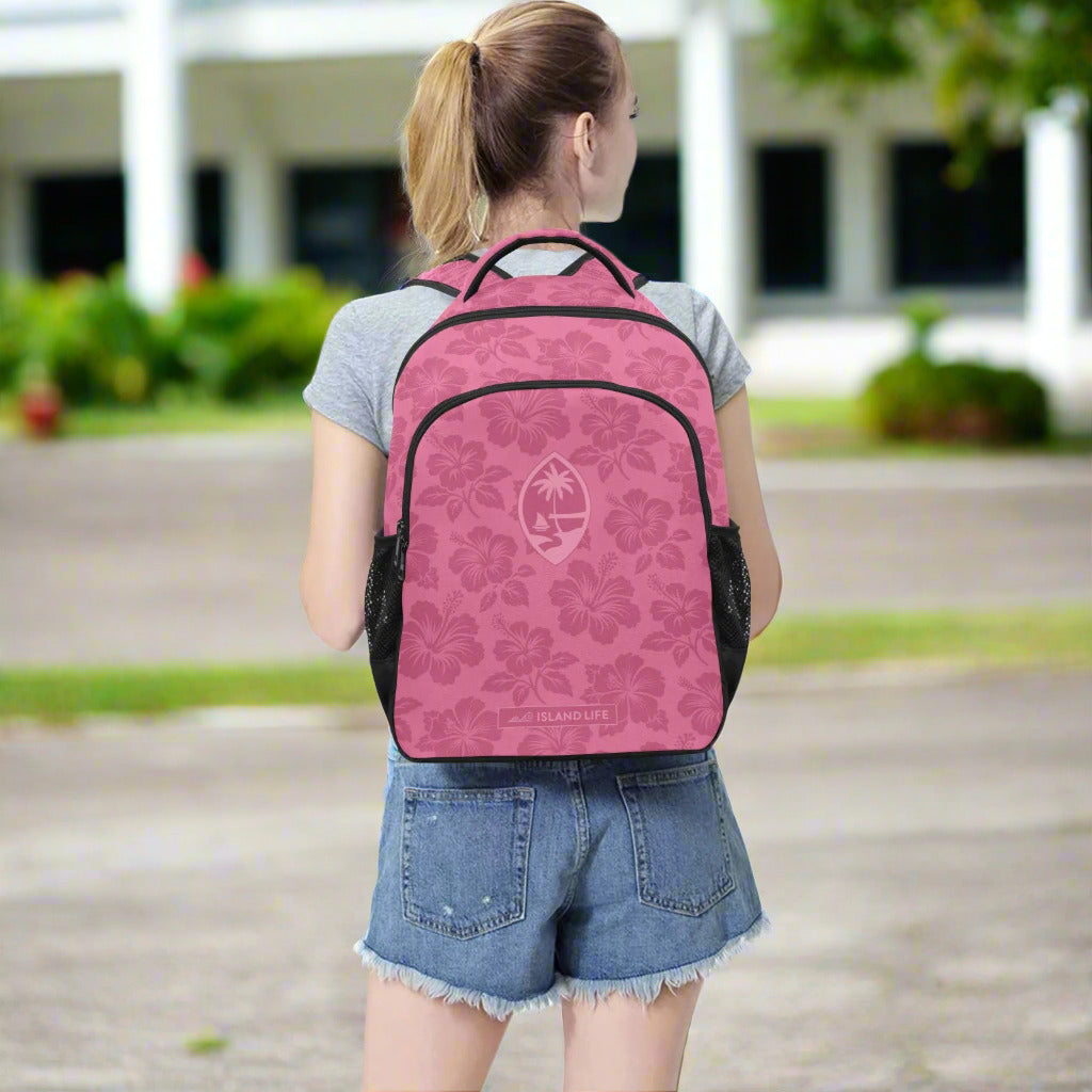Guam Hibiscus Bloom Berry Multifunctional Backpack