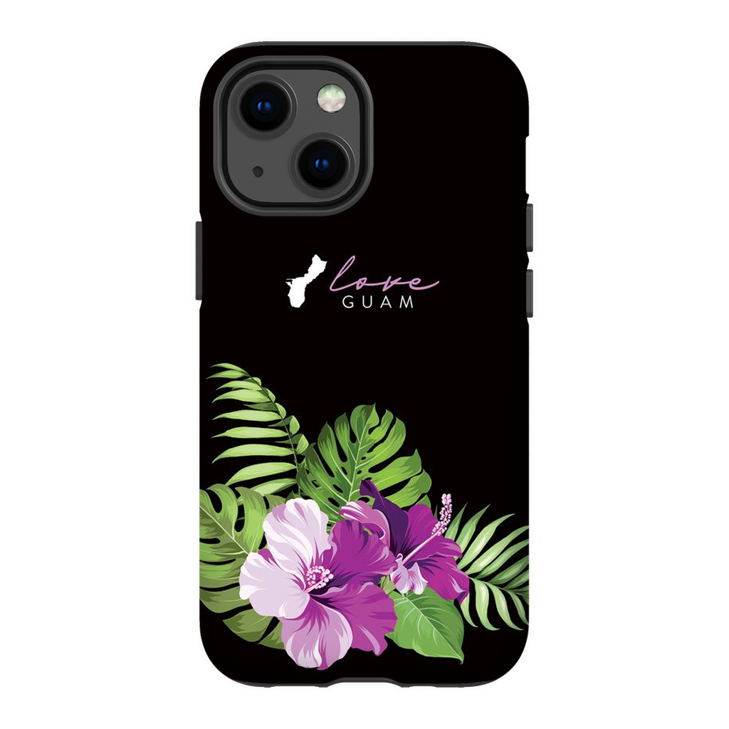Love Guam Purple Hibiscus Premium Glossy Tough Phone Case