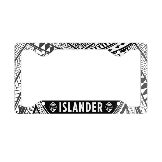 Islander Guam Tribal Black Metal License Plate Frame