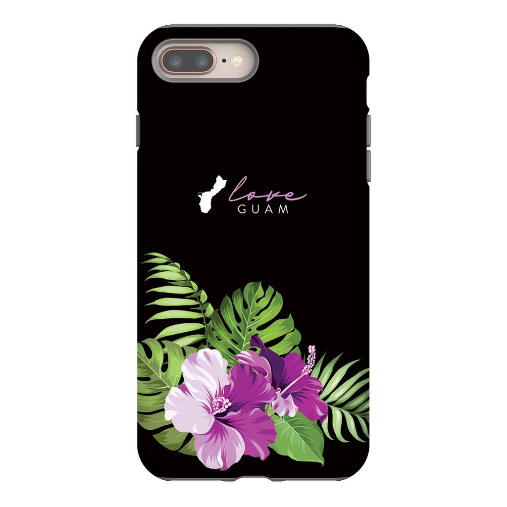 Love Guam Purple Hibiscus Premium Glossy Tough Phone Case