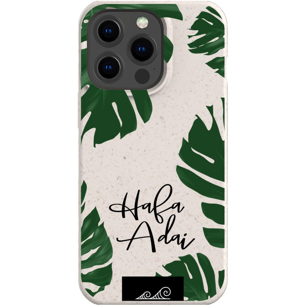 Hafa Adai Lemai Leaves Guam CNMI Eco Friendly Bamboo Phone Case