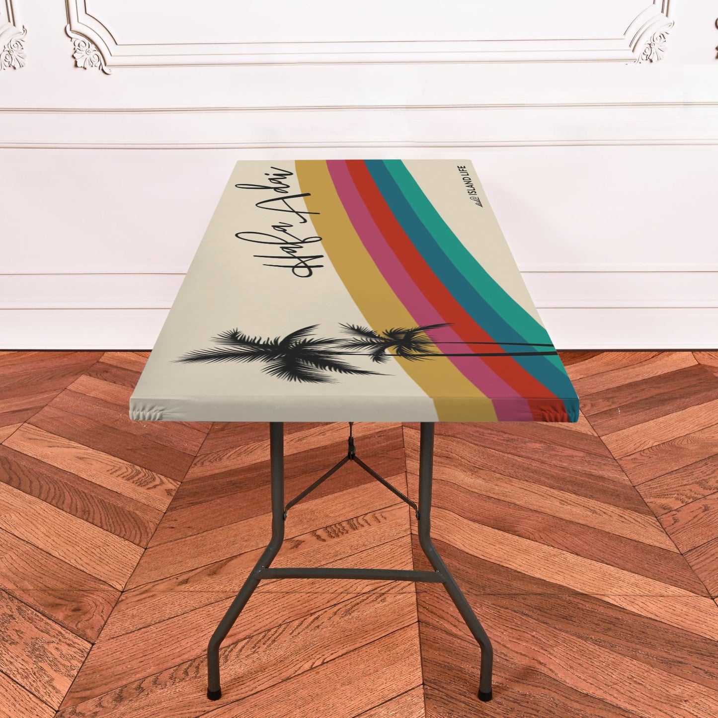 Retro Rainbow Fitted Tablecloth