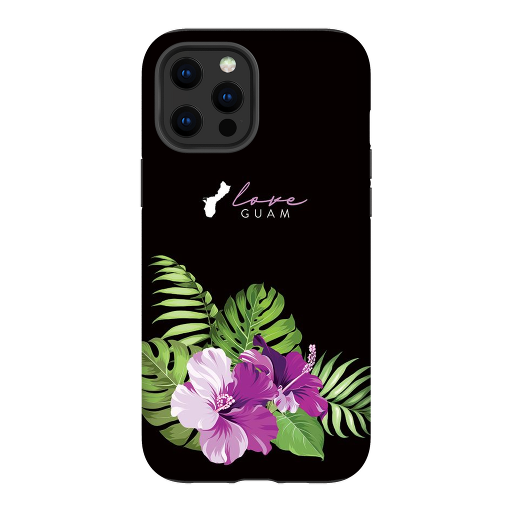 Love Guam Purple Hibiscus Premium Glossy Tough Phone Case