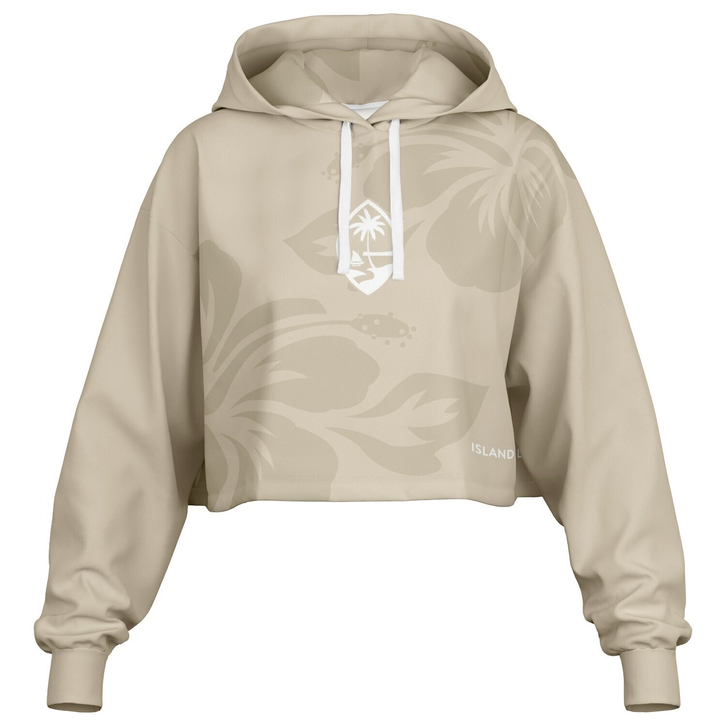 Hibiscus Latiya Guam Cropped Hoodie