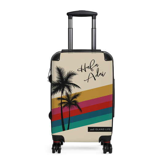 Hafa Adai Retro Rainbow Guam CNMI Carry On Cabin Suitcase