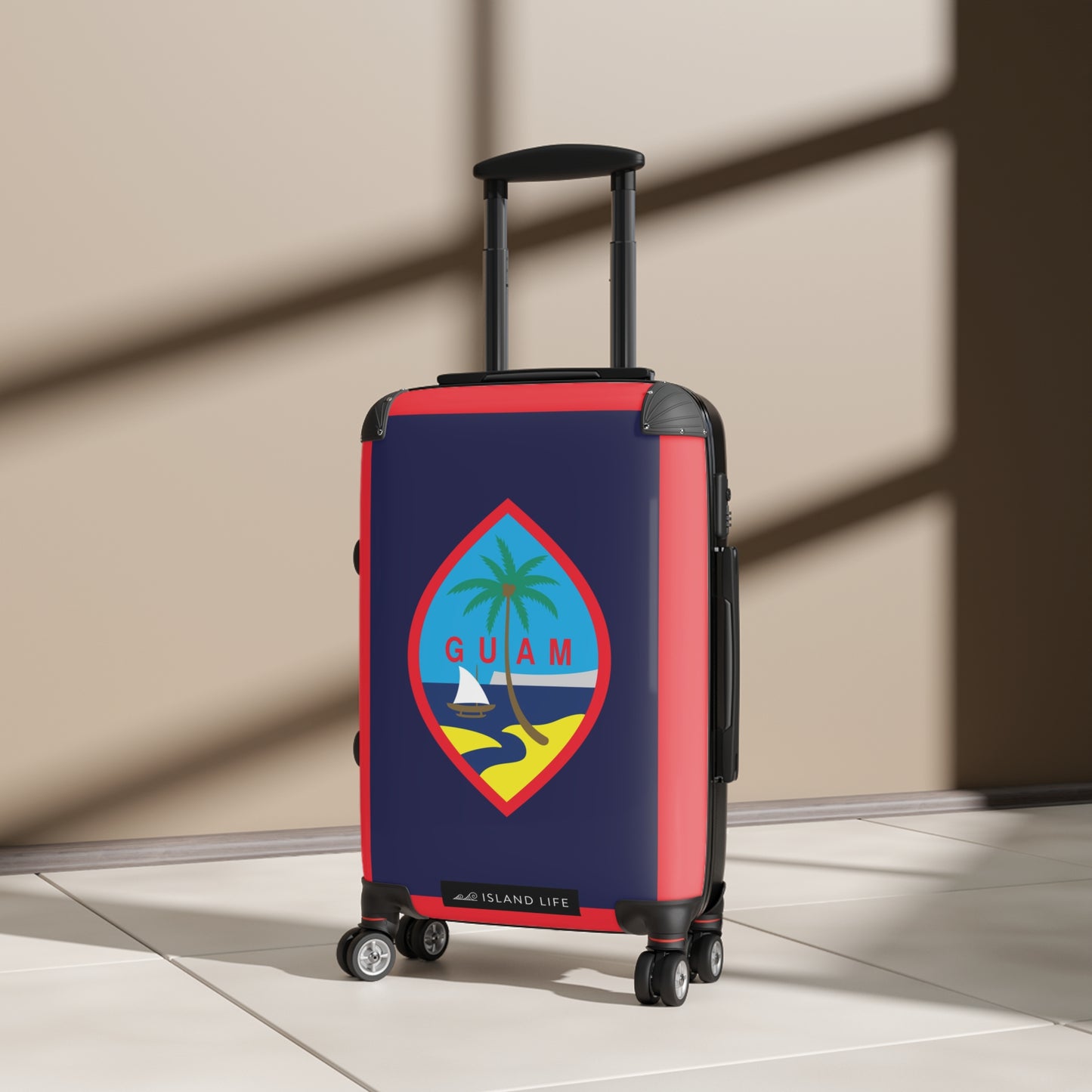 Guam Flag Carry On Cabin Suitcase
