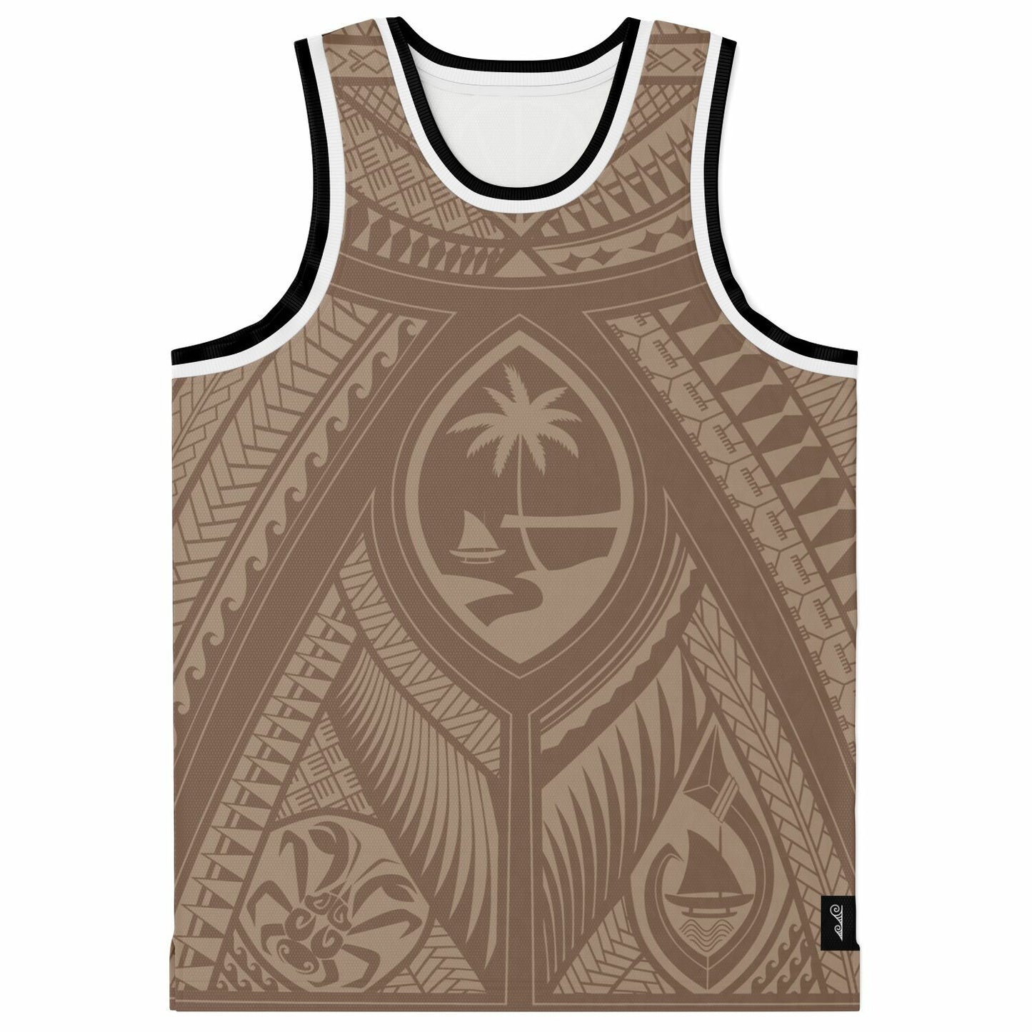 Guahan Tribal Brown Guam Basketball Jersey