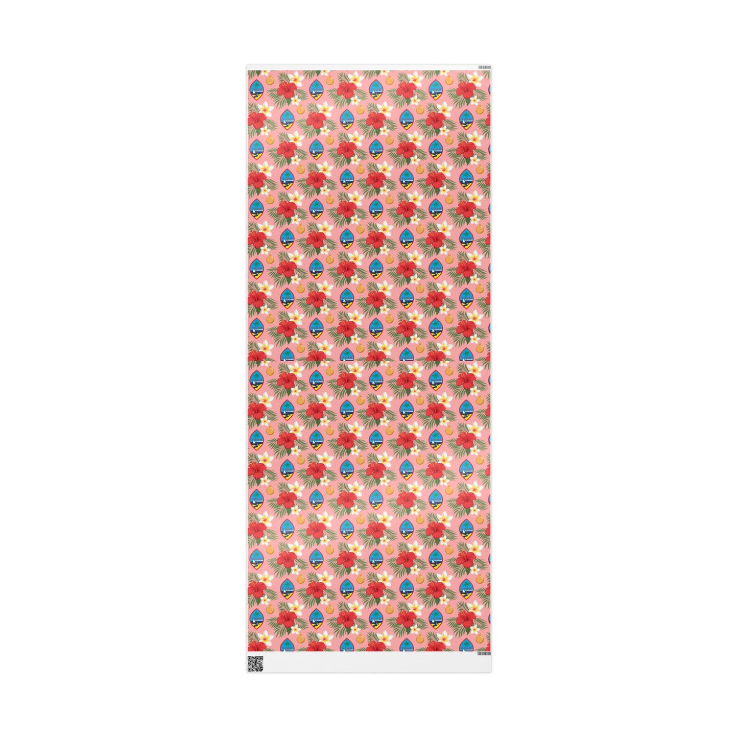 Guam Christmas Flowers Pink Gift Wrap Wrapping Paper