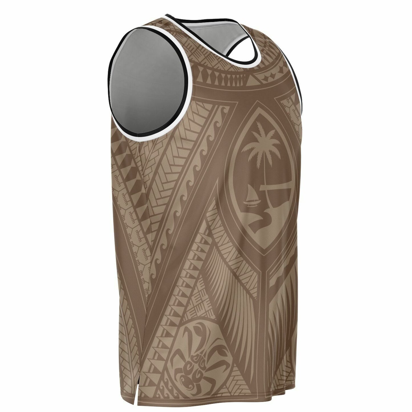 Guahan Tribal Brown Guam Basketball Jersey