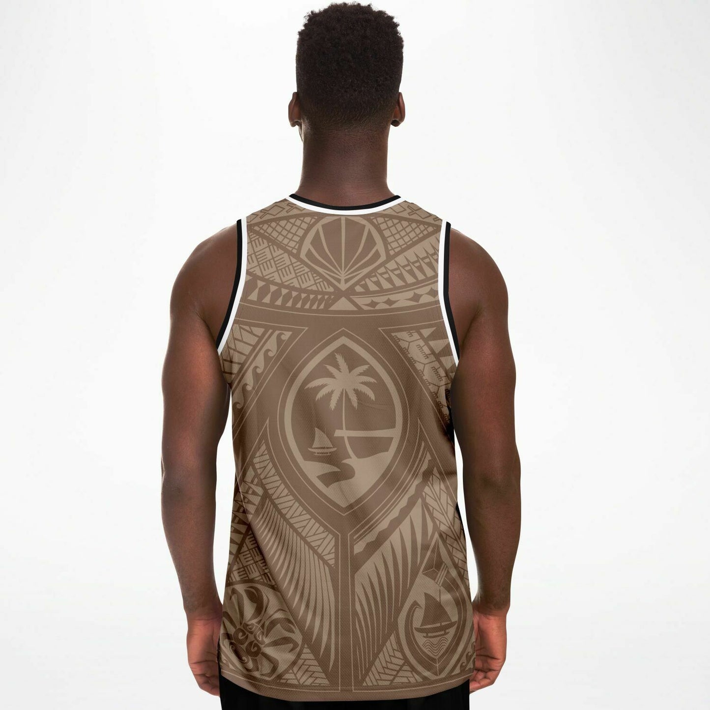 Guahan Tribal Brown Guam Basketball Jersey