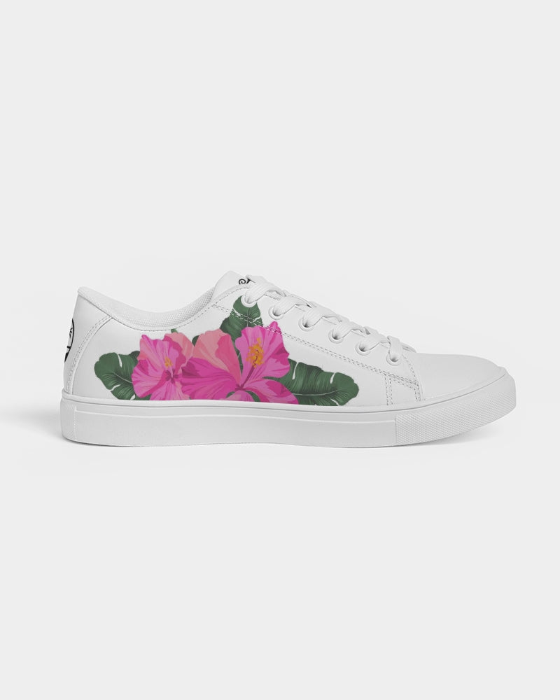Guam Hibiscus Paradise Pink Women's Faux-Leather Sneaker